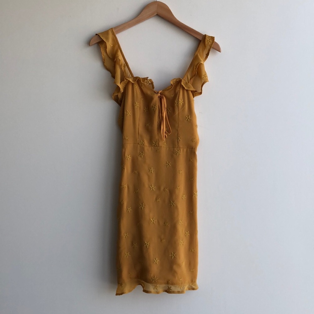 4SIENNA star mustard dress
